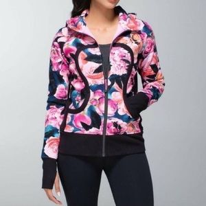 lululemon Pink Floral Scuba Hoodie
